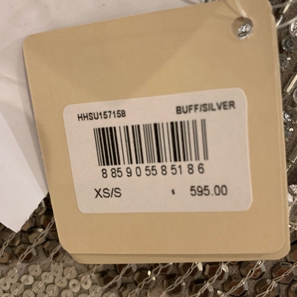 HAUTE HIPPIE Beaded Shawl $595 New Sequin Evening Cape 1920s Gatsby Ivory Bridal - Picture 3 of 16